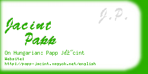 jacint papp business card